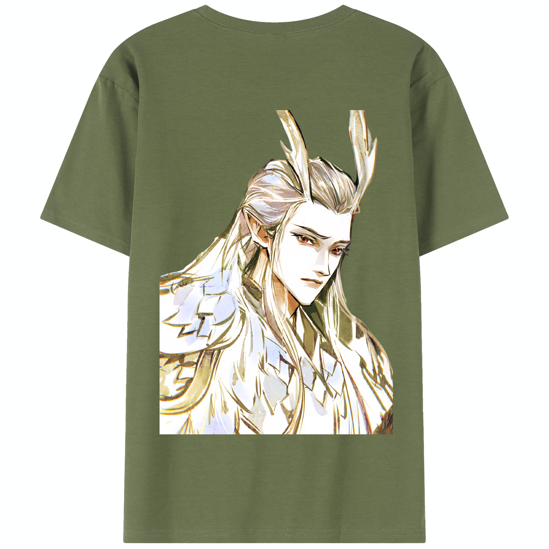 （画像用） Ne Zha 2 ナタ 魔童の大暴れ 綿100％半袖Tシャツ（背面プリント）